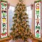 Christmas Decorations Porch Sign Banner, 2Pcs Merry Christmas Door Decorations Hanging Banner Christmas Indoor Outdoor Welcome Front Door Banner